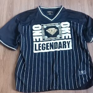 Black and White Athletic Baseball Jersey